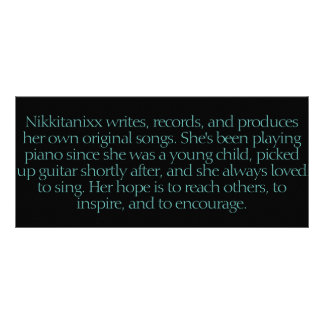 Nikkitanixx Promo-Lesezeichen Werbekarte