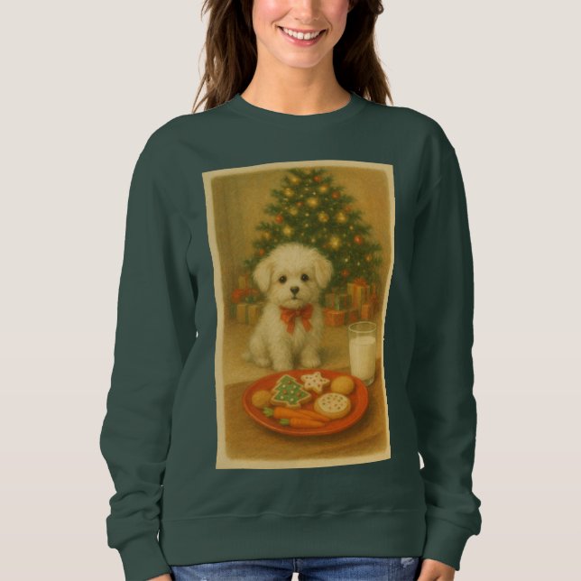 Nikko the Dog Christmas Sweatshirt  (Vorderseite)