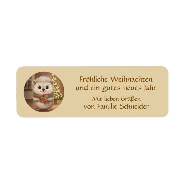 Niko flauschiger Weihnachtsgruß Aufkleber (Vorne)