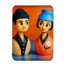 NIKO UND HANA FOTO MAGNET.