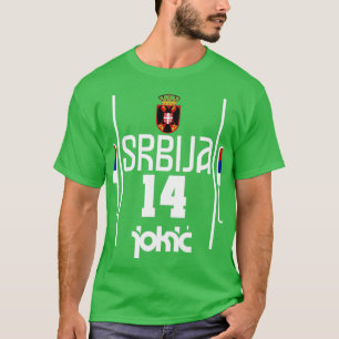 Nikola Jokic Retro Serbien Trikot Fan Art T-Shirt