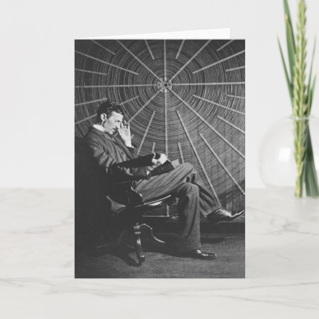 Nikola Tesla, 1896 Karte (Vorderseite)