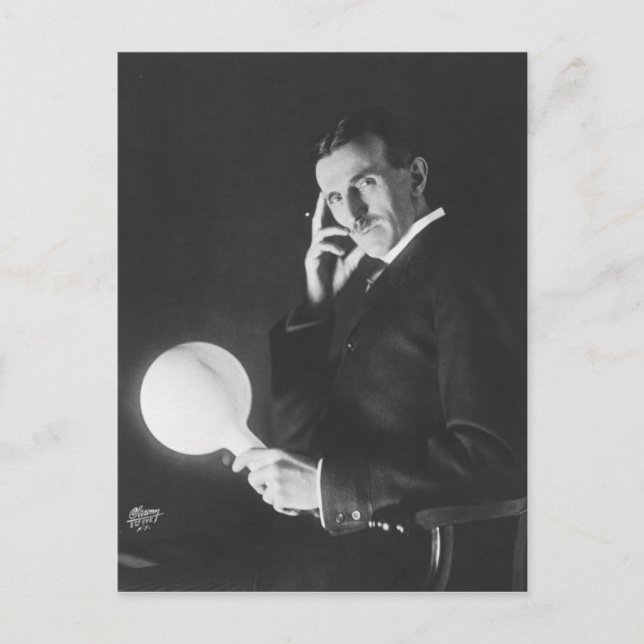 Nikola Tesla, 1898. Postkarte (Vorderseite)