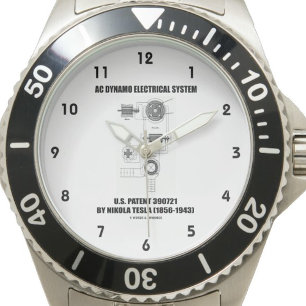 Nikola Tesla AC Dynamo Electrical System Patent Armbanduhr