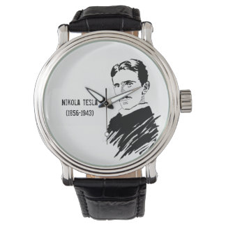 Nikola Tesla Art Vintag Wrist Watch Armbanduhr