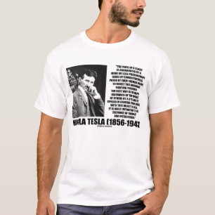 Nikola Tesla-Austausch des Gedanken-Zitats T-Shirt