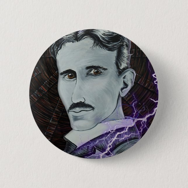 Nikola Tesla Button (Vorderseite)