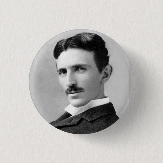 Nikola Tesla Button (Vorderseite)