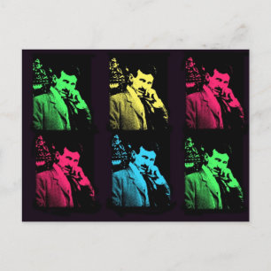 Nikola Tesla Collage Postkarte