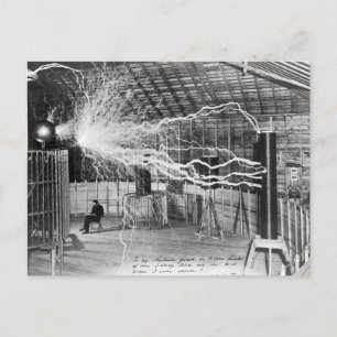 Nikola Tesla, Colorado Springs, 1899 Postkarte