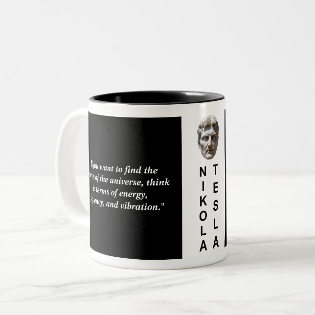 Nikola Tesla Custom Quote Philosophie Tasse (Vorderseite Links)