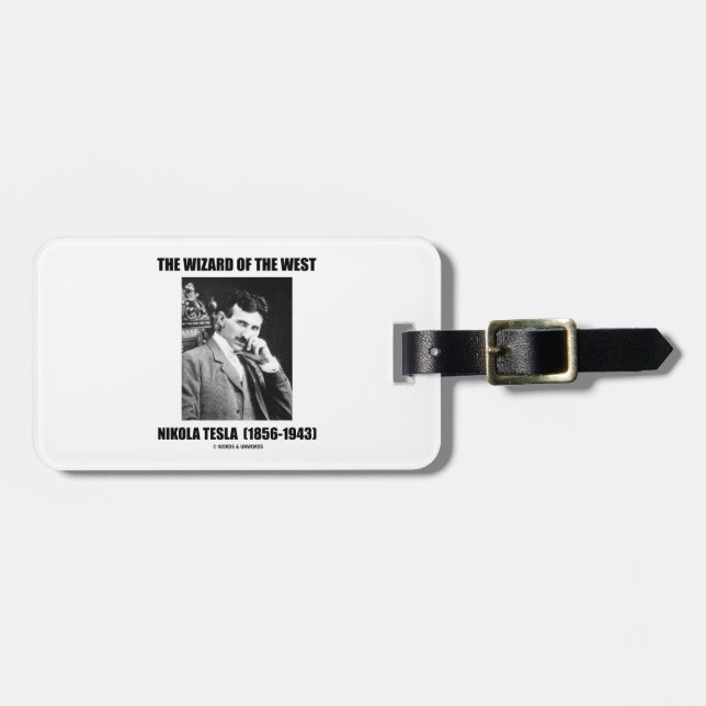 Nikola Tesla der Zauberer des Westens Gepäckanhänger (Vorderseite horizontal)