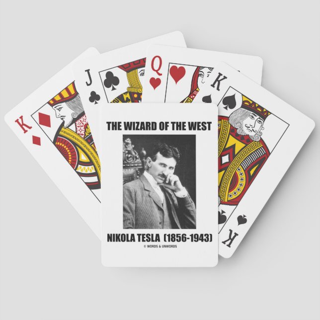 Nikola Tesla, der Zauberer des Westens Spielkarten (Rückseite)