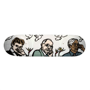 Nikola Tesla, Edgar Cayce und Jiddu Krishnamurti Skateboard