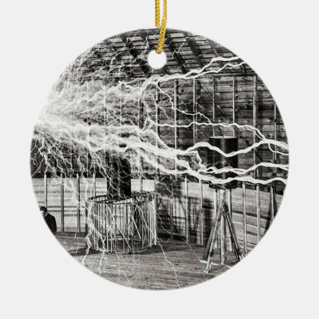 Nikola Tesla Electricity Keramik Ornament (Vorne)