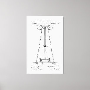 Nikola Tesla Energy Transmission Pantent US1119732 Leinwanddruck