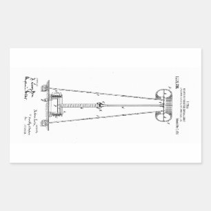 Nikola Tesla Energy Transmission Pantent US1119732 Rechteckiger Aufkleber