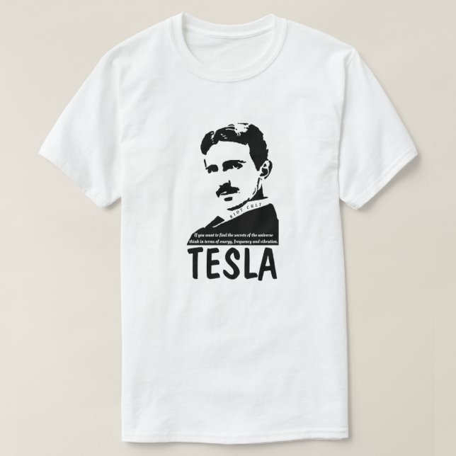 Nikola Tesla Geheimnisse des wissenschaftlichen Zi T-Shirt (Design vorne)