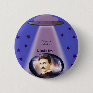 Nikola Tesla - Genius Button