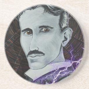 Nikola Tesla Getränkeuntersetzer