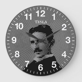Nikola Tesla Große Wanduhr