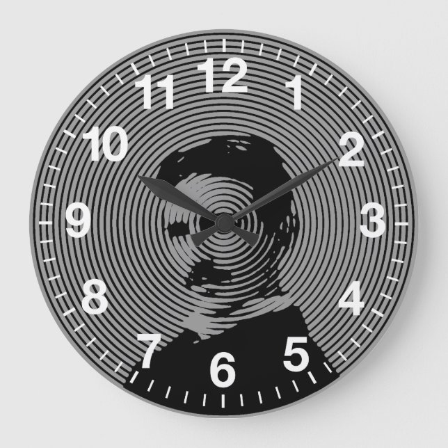 Nikola Tesla Große Wanduhr (Vorderseite)