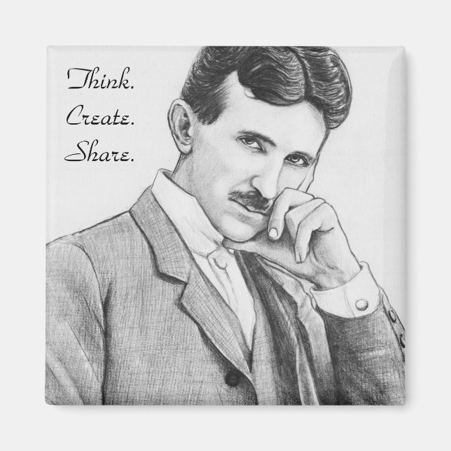 Nikola Tesla Humanitarian Magnet (Vorne)