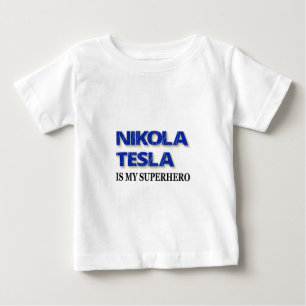 Nikola Tesla ist mein Superheld Baby T-shirt