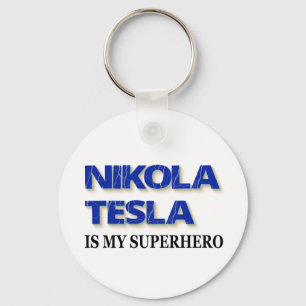 Nikola Tesla ist mein Superheld Schlüsselanhänger