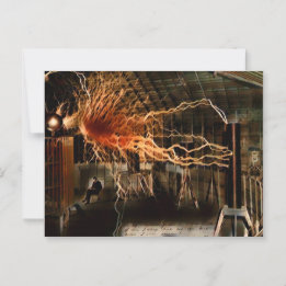 Nikola Tesla Man of Mystery Color Redux Postkarte