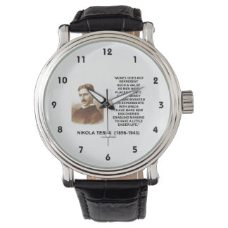 Nikola Tesla Money Value Discoveries Easier Life Armbanduhr