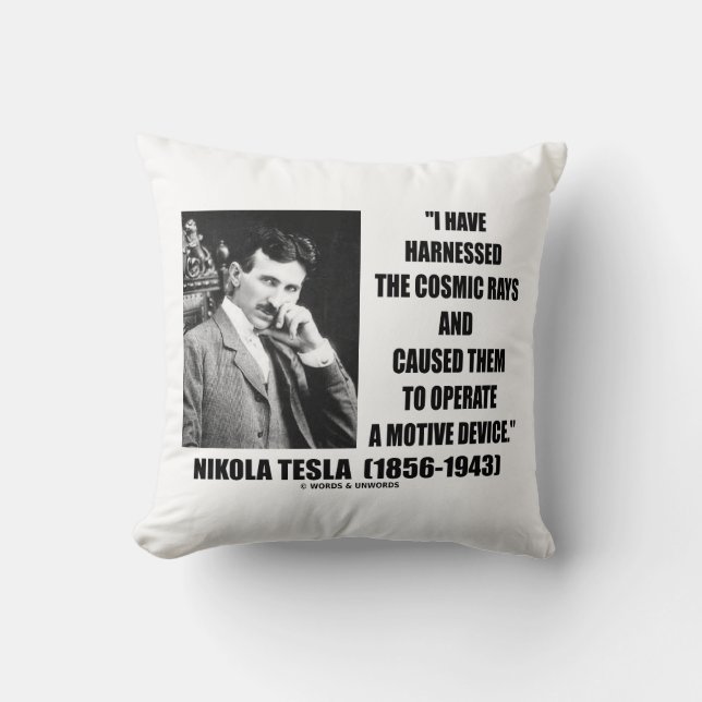 Nikola Tesla nutzte das kosmische Rays-Gerät Kissen (Vorderseite)