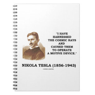 Nikola Tesla nutzte kosmische Rays-Motive Notizblock