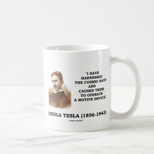 Nikola Tesla nutzte kosmische Rays-Motive Tasse (Rechts)