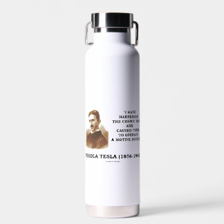 Nikola Tesla nutzte kosmische Rays-Motive Trinkflasche