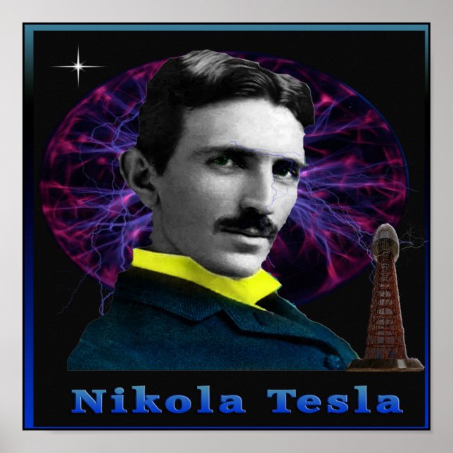 Nikola-Tesla-Plakat Poster (Vorne)
