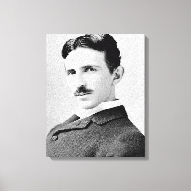 Nikola Tesla Portrait Leinwanddruck (Vorderseite)