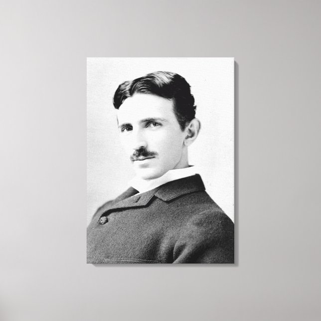 Nikola Tesla Portrait Leinwanddruck (Vorderseite)