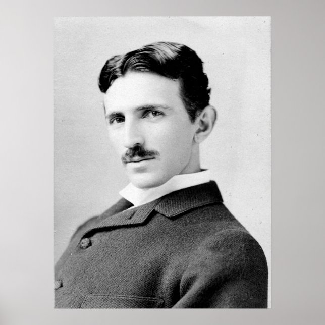 Nikola Tesla Portrait Poster (Vorne)