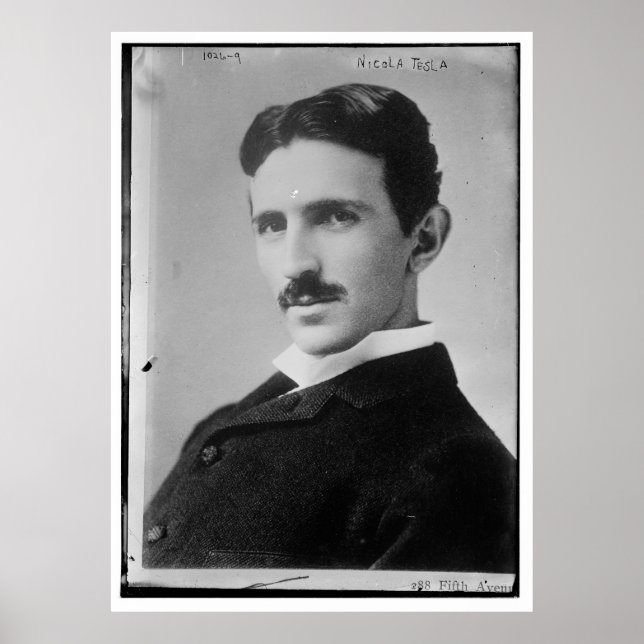 Nikola Tesla Portrait Poster (Vorne)