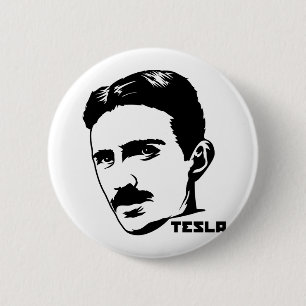 Nikola Tesla-Porträt-Knopf Button