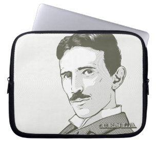 Nikola Tesla-Porträt Laptopschutzhülle