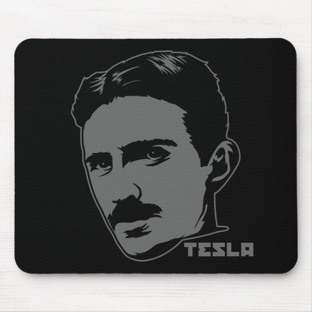 Nikola Tesla-Porträt Mousepad (Vorne)