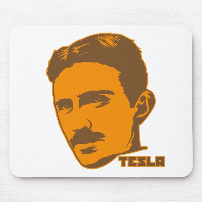 Nikola Tesla-Porträt Mousepad (Vorne)