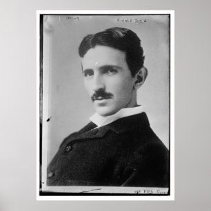 Nikola Tesla-Porträt Poster