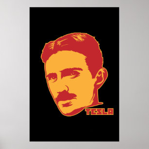 Nikola Tesla-Porträt Poster
