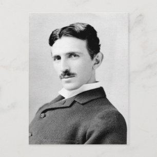 Nikola-Tesla-Porträt Postkarte