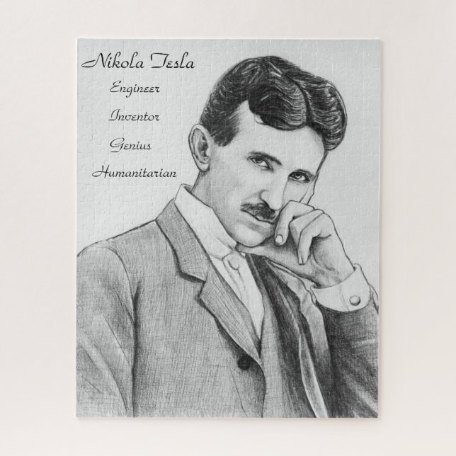 Nikola Tesla-Porträt-Puzzlespiel 520 Stücke Puzzle (Vertikal)