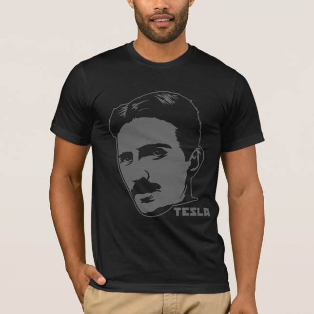 Nikola Tesla Porträt-T - Shirt (Vorderseite)