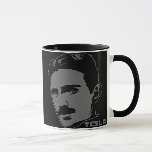 Nikola Tesla Porträt-Tasse Tasse (Rechts)